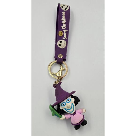 The Nightmare Before Christmas Witch with Mask Scary Christmas Keychain - Picture 1 of 6